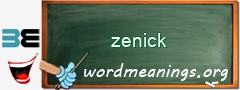 WordMeaning blackboard for zenick
